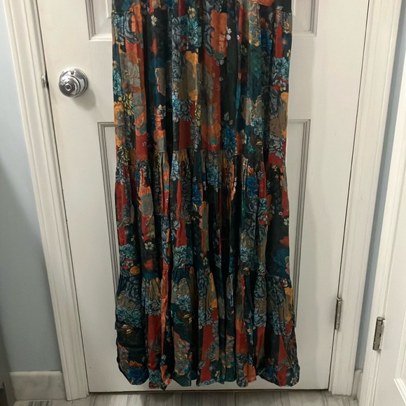 Soft Surroundings Floral Patchwork colorful maxi Dress fall size medium - Picture 4 of 7